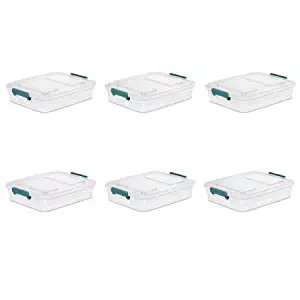 STERILITE, 6.2 Qt./5.9 L Modular Latch Box, Case of 6