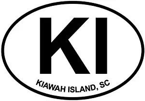 DG Graphics Magnet Kiawah Island, SC Euro Oval Magnet Car Auto Fridge Locker Metal 5