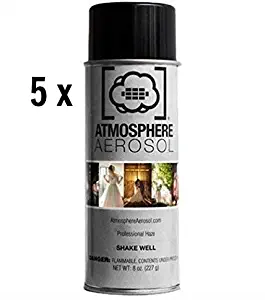 Atmosphere Aerosol 5X 8oz Haze/Fog Spray for Photographers and Filmmakers with Microfiber Cloth