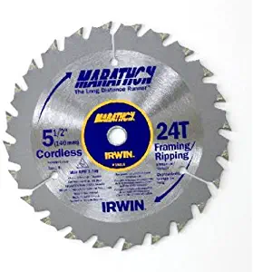 IRWIN Tools MARATHON Carbide Cordless Circular Saw Blade, 5 1/2-Inch, 18T Carded (14011)