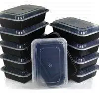 TS Home Goods Meal Prep 1 Compartment Food Storage Containers/Microwaveable/Freezer Proof/Take Out/ (20 Pack)