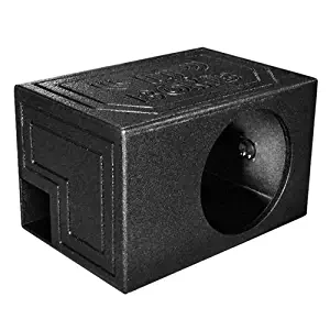 Q Power QBOMB12VL SINGLE Single 12-Inch Side Ported Speaker Box with Durable Bed Liner Spray