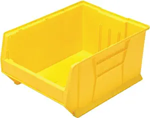 Quantum QUS955 Plastic Storage Stacking Hulk Container, 24-Inch by 18-Inch by 12-Inch, Yellow, Case of 1