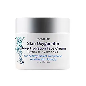 Evarne Skin Oxygenator Deep Hydration Face Cream with Revitalin BT, Vitamin A and E. Sensitive Skin Formula. For healthy radiant complexion. Super-hydrating, firming, ultra-silky daily moisturizer.