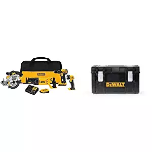 DEWALT DCK423D2 20V MAX 4-Tool Combo Kit with DWST08203H Tough System Case, Large