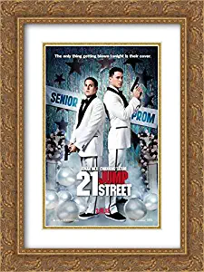 21 Jump Street 18x24 Double Matted Gold Ornate Framed Movie Poster Art Print