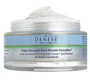 Dr. Denese Triple Strength Wrinkle Smoother Neck Cream 4 Oz (120 Ml) Super Size, Intensive Anti-wrinkle