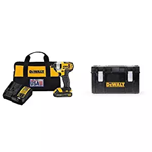 DEWALT DCF885C1 20V Max 1/4" Impact Driver Kit, with DWST08203H Tough System Case, Large