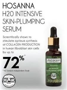 Antipodes Hosanna H20 Intensive Skin-plumping Serum 30ml Certified Organic