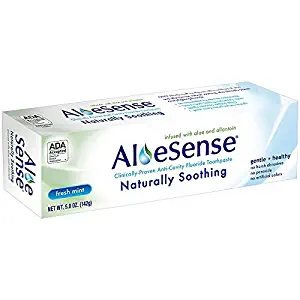 AloeSense Naturally Soothing Fluoride Toothpaste, Fresh Mint, 5 oz (1 Count)