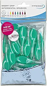 Oral Prevent | Smart Grip Interdental Brush - 24 Value Pack (0.80 mm, Green)