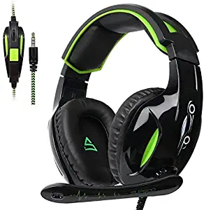SUPSOO G813 PS4 Gaming Headset for Xbox One Over Ear Headphones with Mic LED Lights Noise-canceling Microphone for Xbox One, Xbox One S,PS4, PS4 PRO, Laptop Mac Tablet
