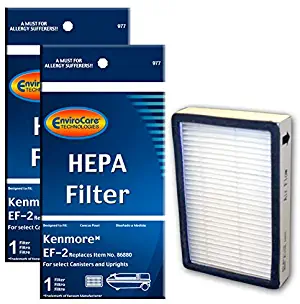 EnviroCare Replacement Vacuum HEPA Filters for Kenmore Progressive EF-2 Machines 2 Filters
