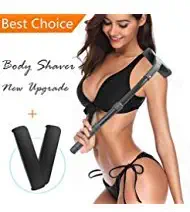 Back Shaver Back Hair Removal - Stretchable Long Handle Back Hair Razor - Includes 1 Replacement Safety Blade - Best Body Grooming Kit - Personal Painless Body Hair Trimmer for Men Women