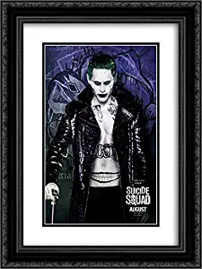 Suicide Squad Joker 20x24 Double Matted Black Ornate Framed Movie Poster Art Print