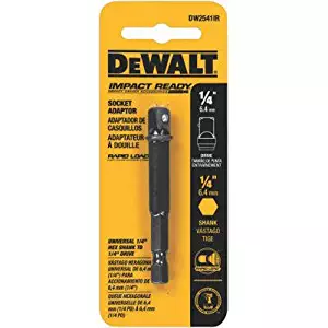 DEWALT DW2541IR 1/4-Inch Hex To 1/4-Inch Square IMPACT READY Socket Adaptor