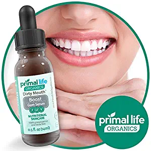 Primal Life Organics | Dirty Mouth Gum Serum | Fight Bad Breath, Clean Gum Tissue, and Ensure Good Oral Hygiene | Made with Natural Essential Oils | 0.5 Fluid Ounces