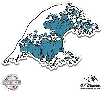 GT Graphics Japanese Wave - Vinyl Sticker Waterproof Decal