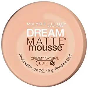 Maybelline New York Dream Matte Mousse Foundation, Creamy Natural, 0.64 Fl Oz (Pack of 1)