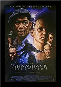 The Shawshank Redemption 28x40 Large Black Wood Framed Print Movie Poster Art