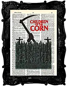 Children of The Corn Poster Stephen King Horror Movie Wall Decor Scary Dictionary Art Print