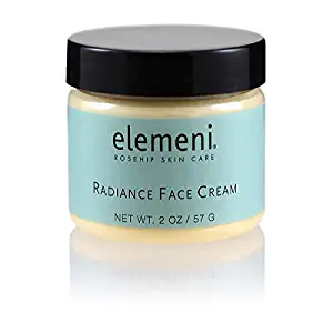 elemeni Radiance Face Cream, 2 oz, Organic Rosehip & Orange Stem Cells For Aging Gracefully, Anti-Aging Super Food Peptides, Clean Formula Absorbs Easily, Non Greasy Under Makeup, Use Day and Night