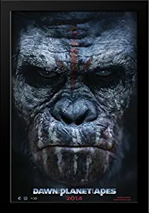 Dawn of The Planet of The Apes 28x38 Large Black Wood Framed Movie Poster Art Print