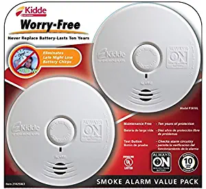 Kidde Worry-Free Smoke Alarm, 2 pk.