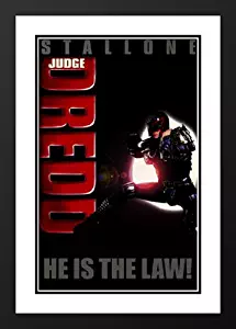 ArtDirect Judge Dredd 20x26 Framed and Double Matted Movie Poster - Style B - 1995