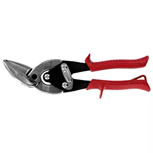 MIDWEST Aviation Snip - Left Cut Offset Tin Cutting Shears with Forged Blade & KUSH'N-POWER Comfort Grips - MWT-6510L