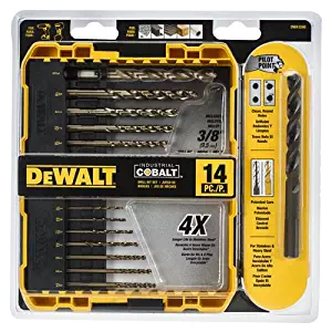 DEWALT Cobalt Drill Bit Set with Pilot Point, 14-Piece (DWA1240)