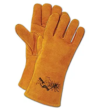 Magid Glove & Safety T2701S Magid WeldPro Shoulder Split Cow Leather Welding Gloves, 10, Tan Russet Brown, Large (Pack of 12)