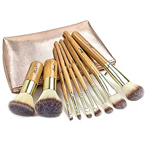 Matto Makeup Brushes 9-Piece Makeup Brush Set Foundation Brush with Travel Makeup Bag