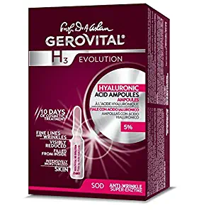 GEROVITAL H3 EVOLUTIONHyaluronic Acid Ampoules with Superoxide Dismutase for Anti-Aging, 2ml x 10