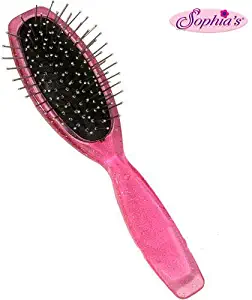 Doll Hairbrush in Pink, For 18 Inch Dolls like American Girl Dolls & Bitty Baby, Perfect Size Doll Wig Hair Brush Doll Items by Sophia's, Hair Care Doll Accessories