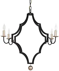 Gabby Home Salem Antique Bronze and Champagne Four-Light Chandelier