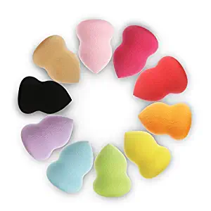 Makeup Sponge Set 10 Pcs Makeup Puff Beauty Foundation Blender Sponge Multicolor Beauty Makeup Blender Sponge Set for Dry & Wet Use (Gourd shape)