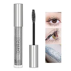 Ownest Glitter Mascara, Shimmer Gloss Mascara Diamond Glitter Lashes Mascara, Waterproof Longlasting Eyelash Makeup Cream Colorful Mascara for Stage Party Wedding Music Festival-26g