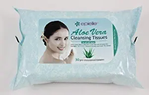 Epielle Aloe Vera Cleansing Tissues Towelettes Pre-moistened Wipes