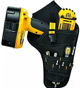 Tool Pocket,TOPSOSO Hanging Tool Bag Multifunctional Tool Stoarge bag Deluxe Cordless Poly Drill Holster (Yellow ribbon) …