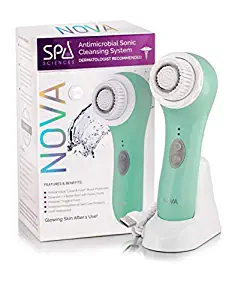 Spa Sciences NOVA – Better than a spin brush – Patented Antimicrobial Sonic Facial Cleansing Brush & Exfoliating System | All Skin Types | 3 Speeds | Waterproof | USB Rechargeable w/charging base