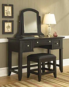 Bedford Black Vanity Table & Bench by Home Styles