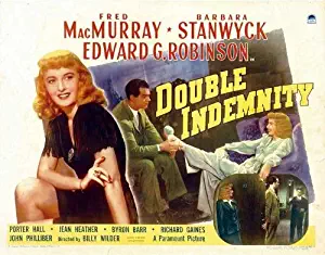 Double Indemnity Poster Movie C 11x14 Fred MacMurray Barbara Stanwyck Edward G. Robinson Tom Powers