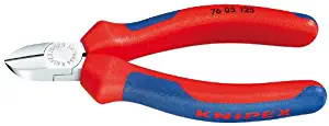 KNIPEX Tools - Electronics Diagonal Cutter, Chrome, Multi-Component (7605125)