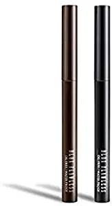 Dlux Pro- Premium Flawless Ink Liquid Eyeliner x 2 | Vivid Black,Matte Brown Color | 0.020fl. oz | Waterproof | Oil Free | Super Fine Brush Tip | Smudgeproof | Easy Removal | Long lasting | 2 IN 1 kit