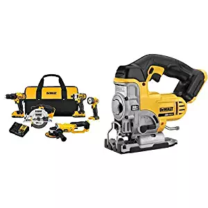 DEWALT DCK521D2 20V MAX Compact 5-Tool Combo Kit with DCS331B 20-Volt MAX Li-Ion Jig Saw(Tool Only)