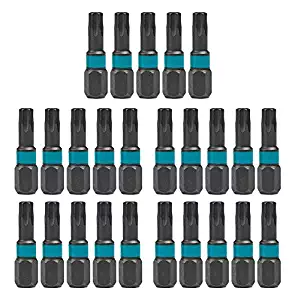 Makita A-97352 Impactx T25 Torx 1″ Insert Bit, 25 Pack