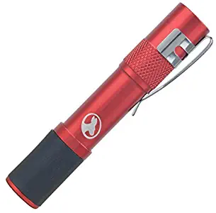 Outback Ripper Flashlight Hands Free Bite Grip or Hat/Pocket Clip 35 Lumen LED Includes 1 AAA Alkaline Battery (Red)