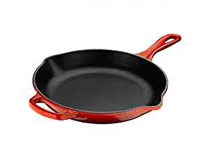 Cast Iron Signature Skillet Color: Cherry, Size: 9" Diameter