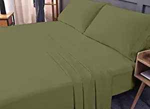 Luxury Bed Sheet Set – Bamboo, Eco-Friendly, Non-allergenic, Wrinkle Free, Cooling, Ultra Soft Deep, Shrink Resistant, Deep Pocket Bedding Sheets - 4 Piece Set (Sage, Queen)